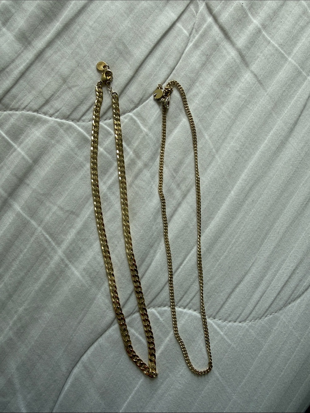 Gold Chain Necklace Duo - Two Elegant Chains